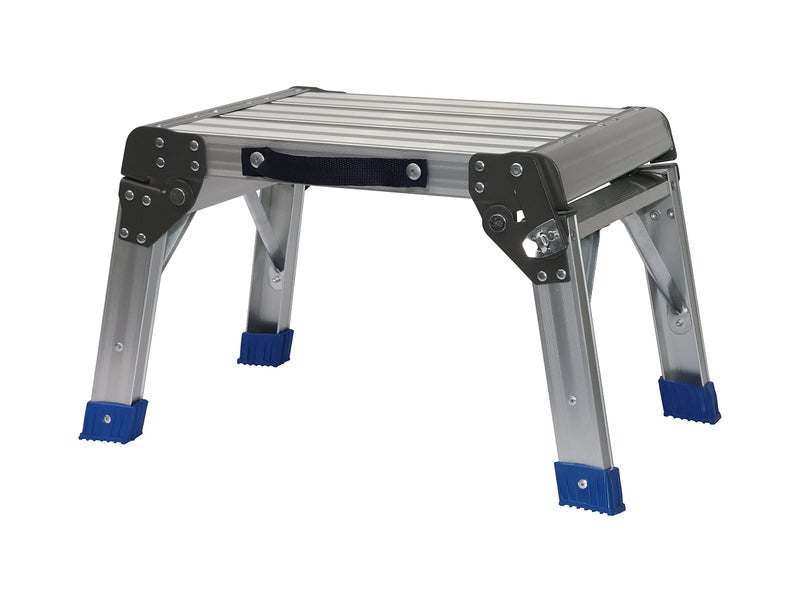 MaxWorks 80773 Foldable Aluminum Platform & Step Stool (350 lbs. Maximum Capacity) - Image 1